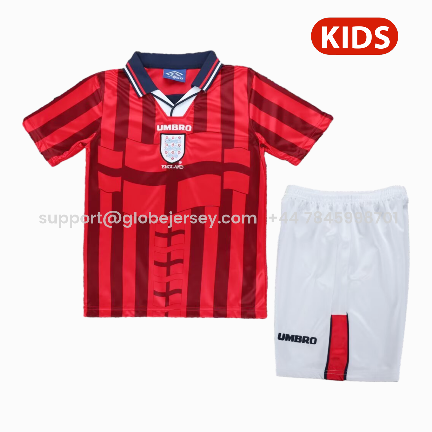 Retro England 1998 Away Kids Kit