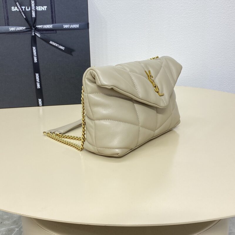 Replica YSL Loulou Apricot Puffer