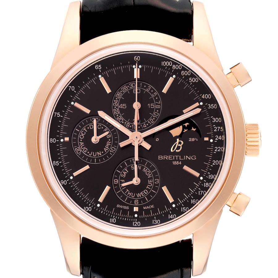 Breitling Transocean Chronograph 1461 Rose Gold Mens Watch R19310