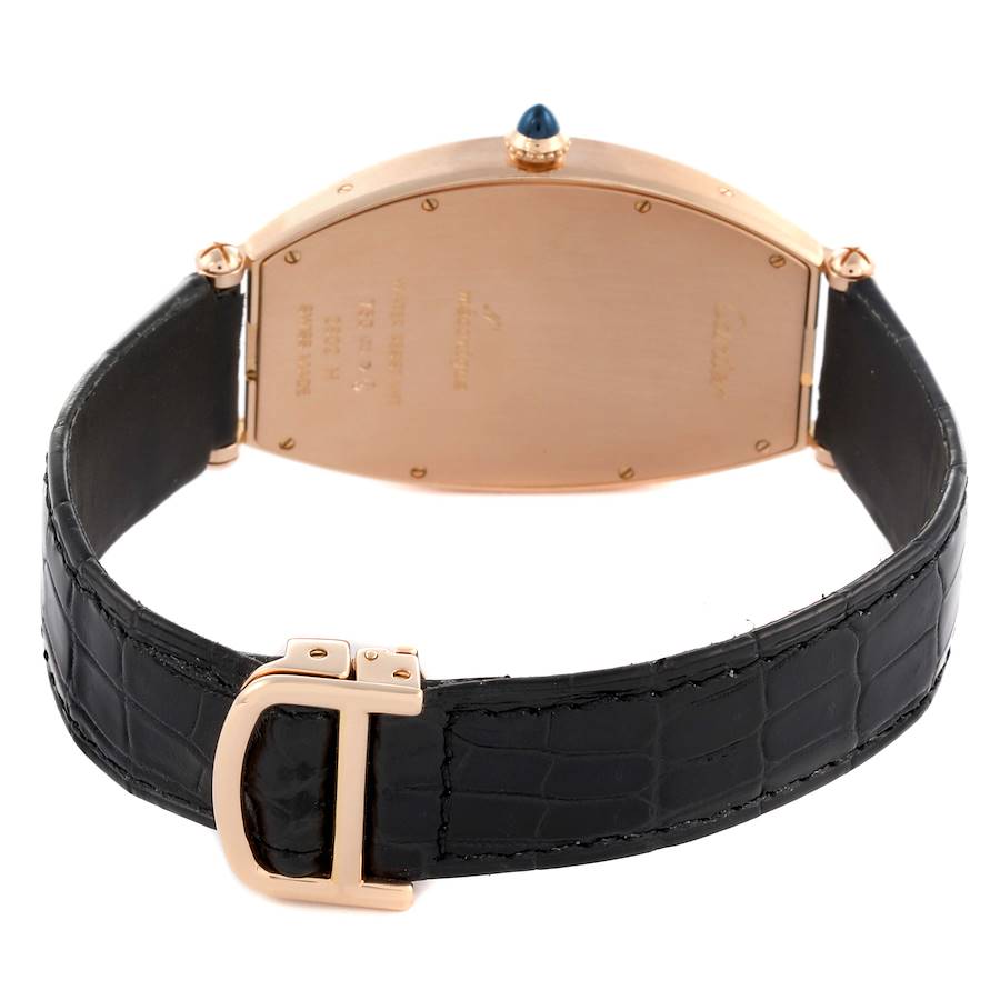 Cartier Tonneau XL CPCP Rose Gold Silver Dial Mens Watch W1546251