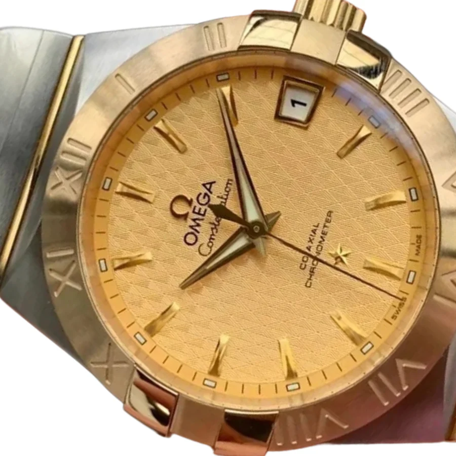 Omega Constellation 123.20.38.21.08.001 Super Clone Best Gold Dial Watch