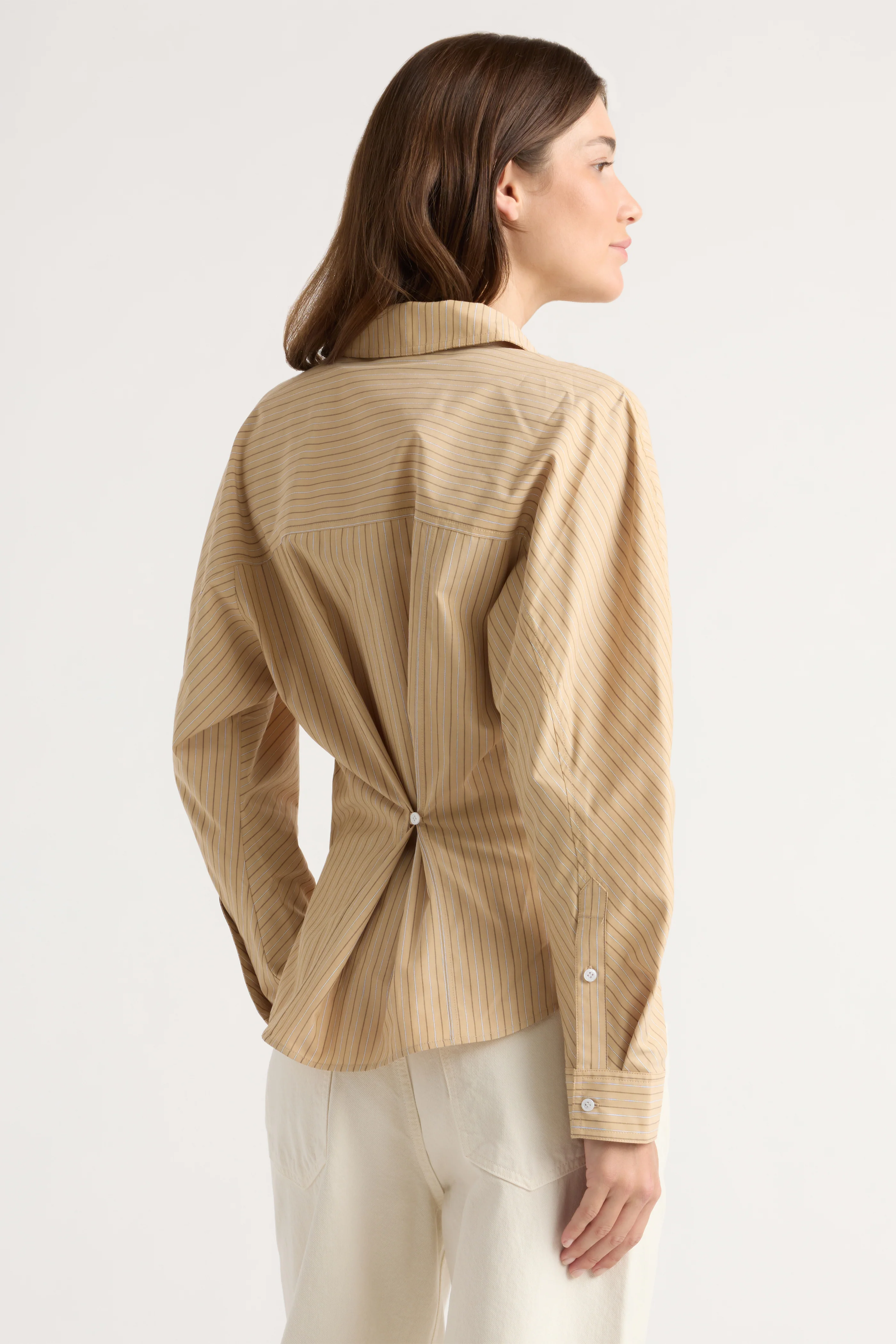 Phoenix Cinch-Waist Back-Button Shirt
