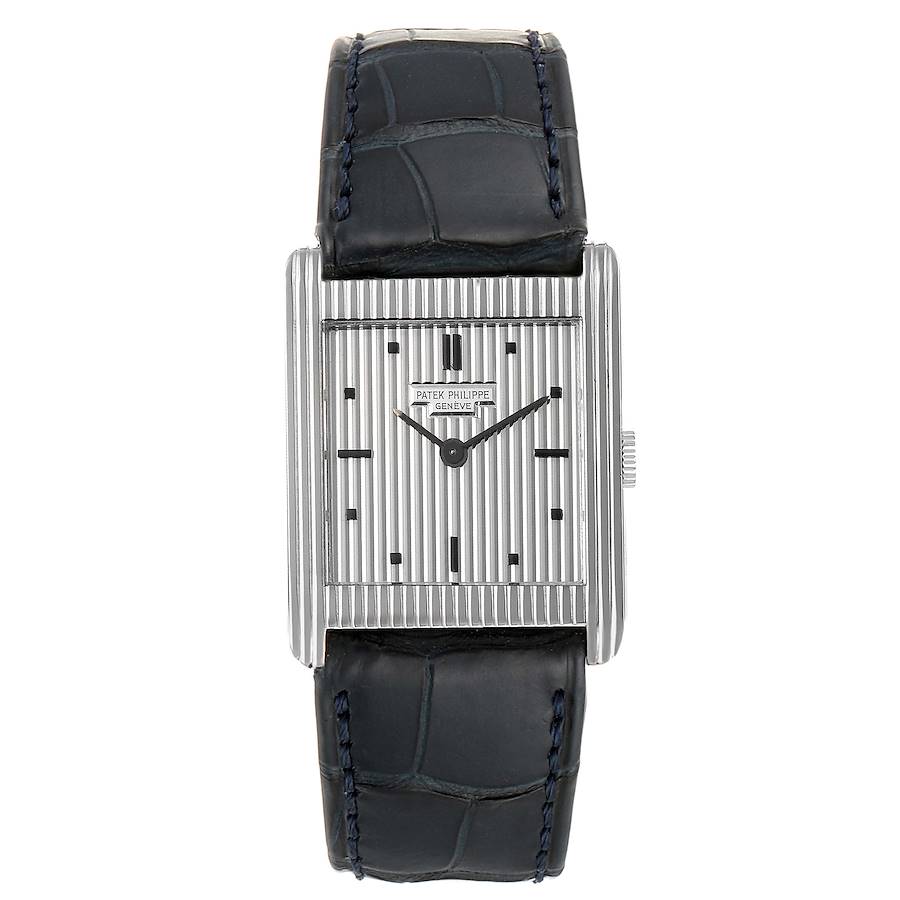 Patek Philippe Gondolo White Gold Silver Dial Vintage Mens Watch 3467