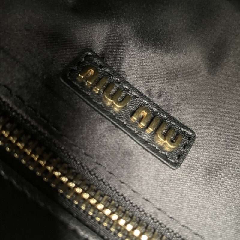 Replica Miu Miu Matelassé Tote Black