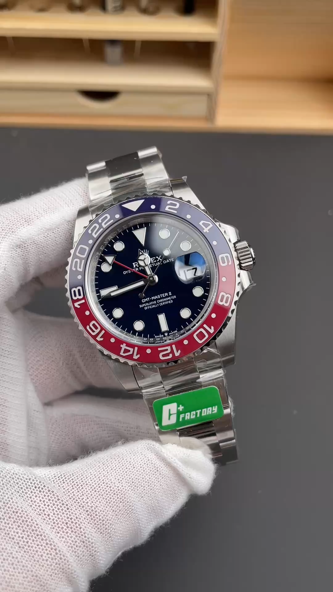 Rolex GMT-Master II 126719BLRO White Gold Blue Dial 40mm Mens Replica Watch