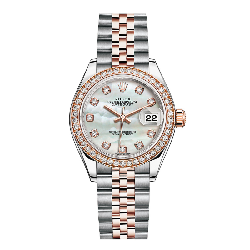 ?Limited Stock-Rolex Lady Datejust 28mm/31mm/36mm 18K Yellow Gold Jubilee Bracelet Diamond Bezel Mother of Pearl Diamond Dial Ref: 279381RBR-0013 /Ref: 279383rbr-0019
