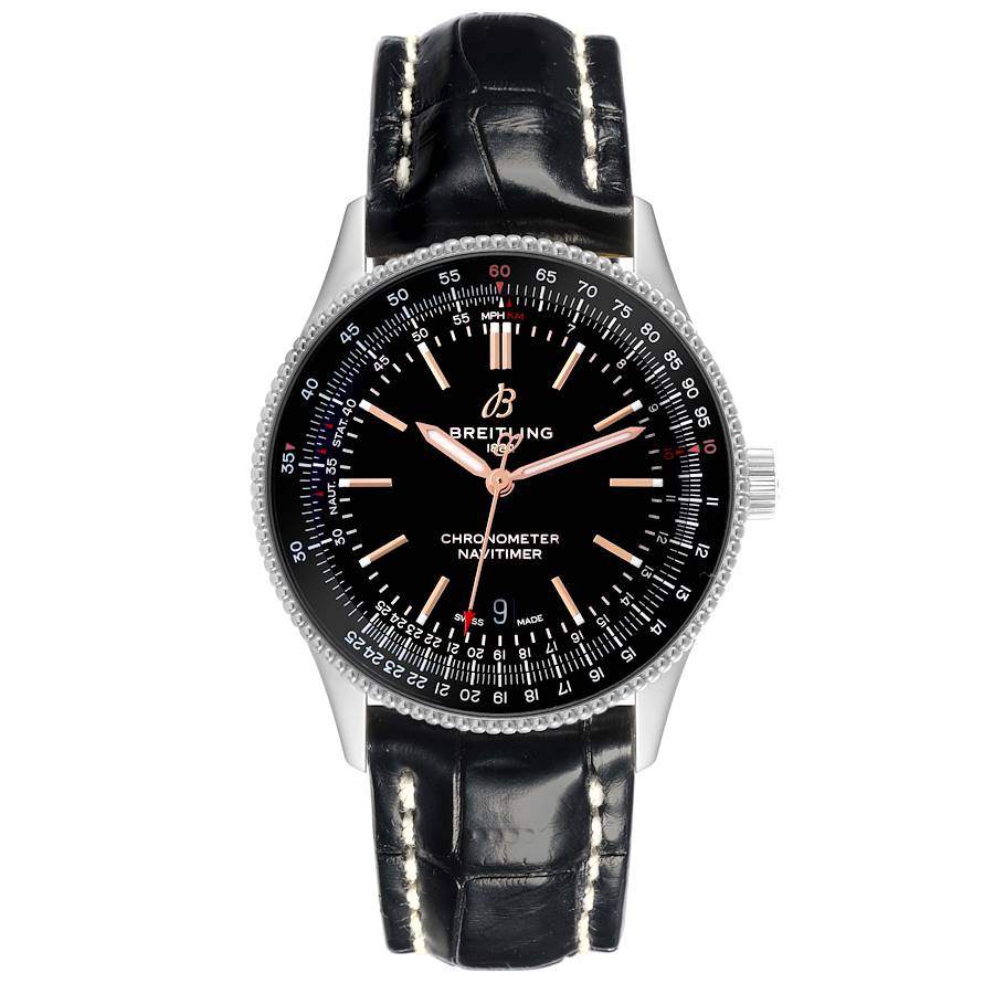 Breitling Navitimer 41 Black Dial Steel Mens Watch A17326