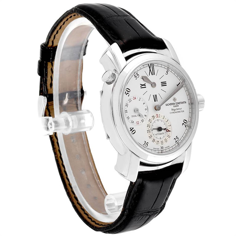 Vacheron Constantin Malte Dual Time Regulator White Gold Mens Watch 42005