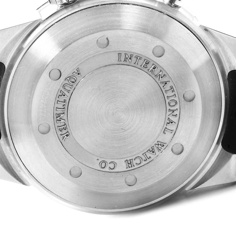 IWC Aquatimer Black Dial Rubber Strap Mens Watch IW354807