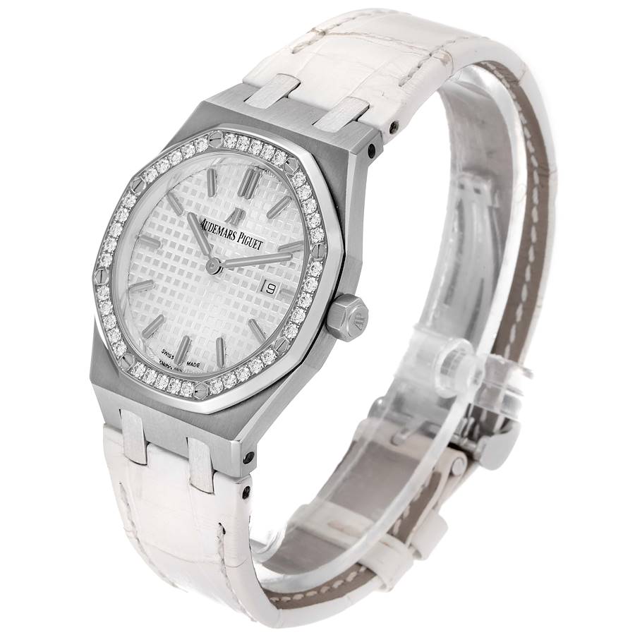 Audemars Piguet Royal Oak 33mm Steel Diamond Ladies Watch 67651ST