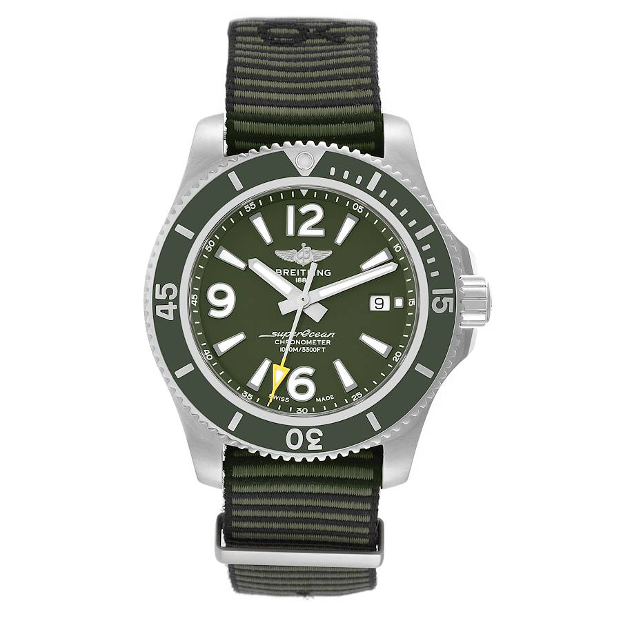 Breitling Superocean 44 Outerknown Green Dial Steel Mens Watch A17367