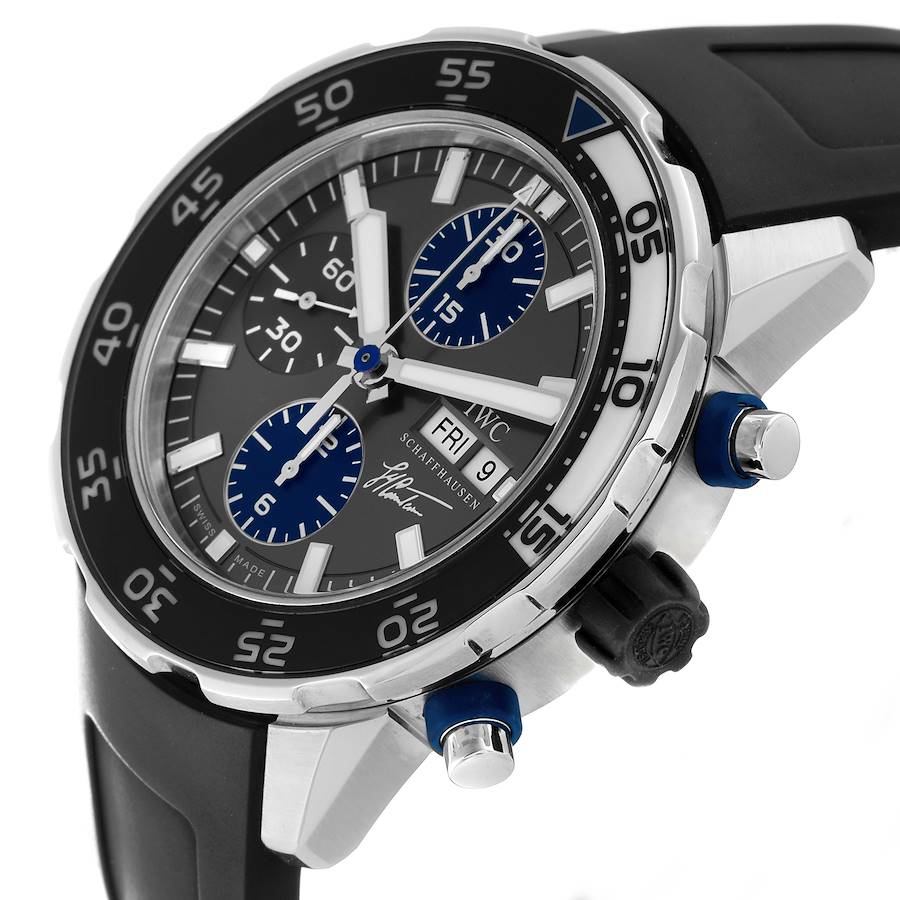 IWC Aquatimer Jacques Yves Costeau Edition Day Date Steel Mens Watch IW376706