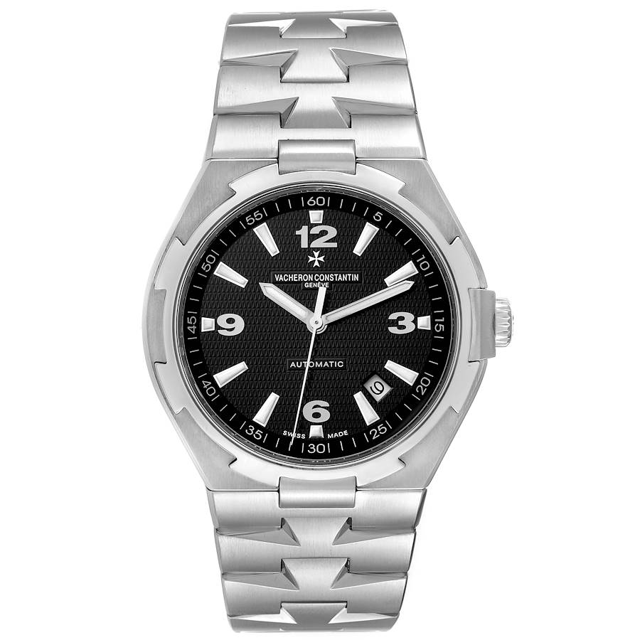 Vacheron Constantin Overseas Black Dial Steel Mens Watch 47040