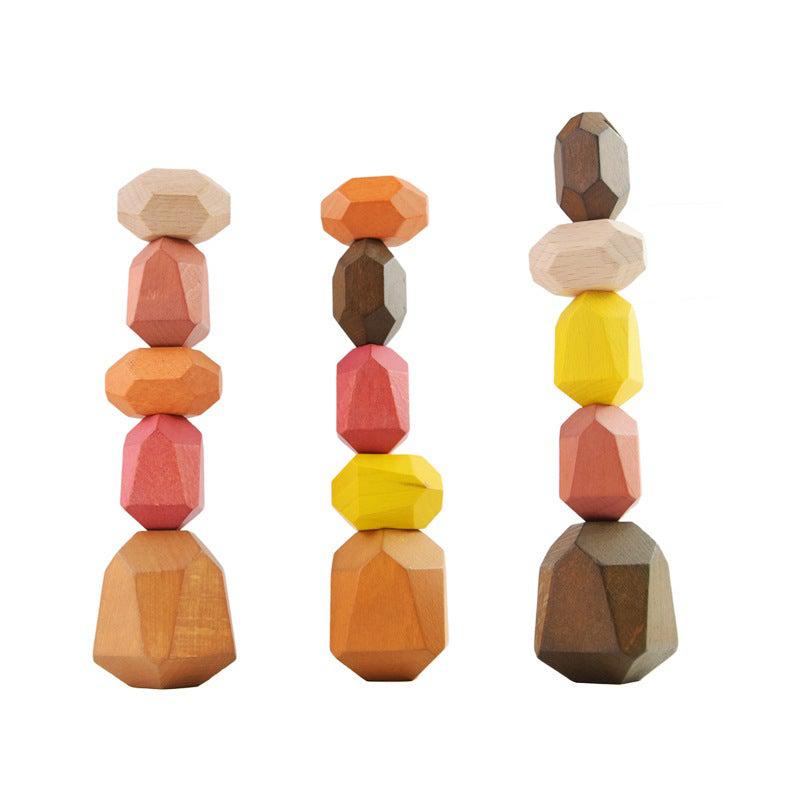 Wooden Balancing Rocks