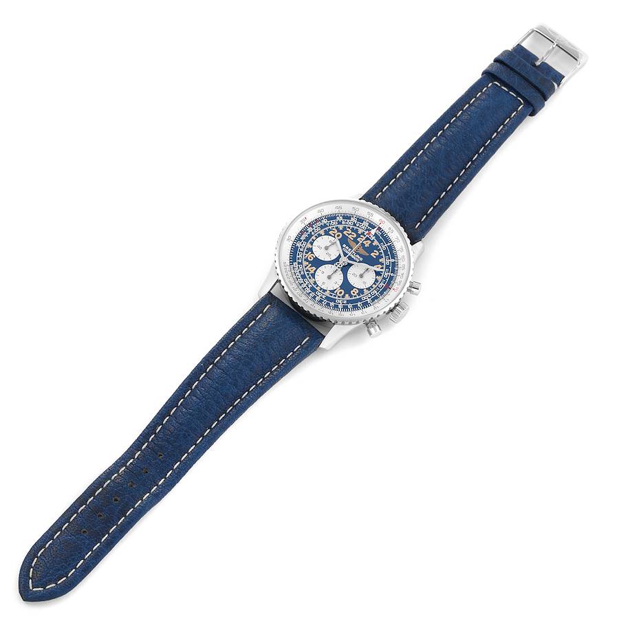 Breitling Navitimer Cosmonaute Blue Dial Chronograph Mens Watch A12322