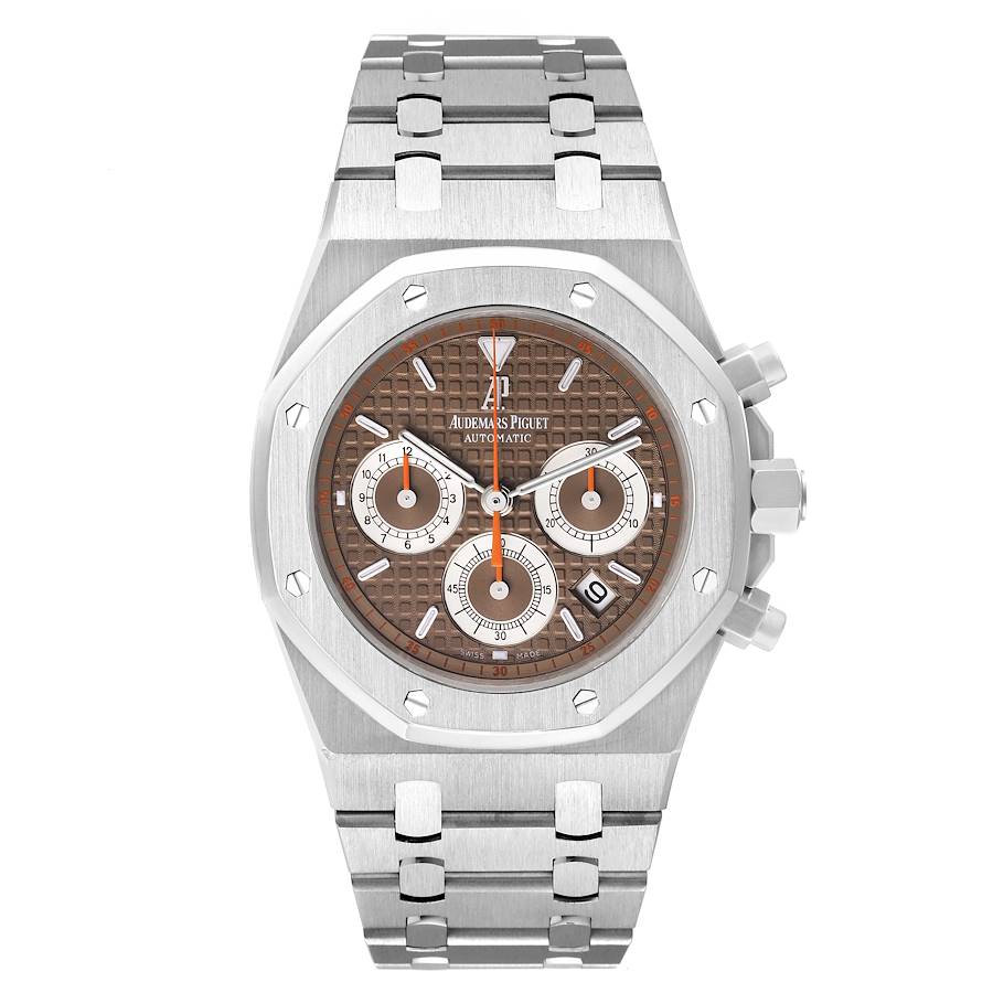 Audemars Piguet Royal Oak Brown Dial Steel Mens Watch 26300ST