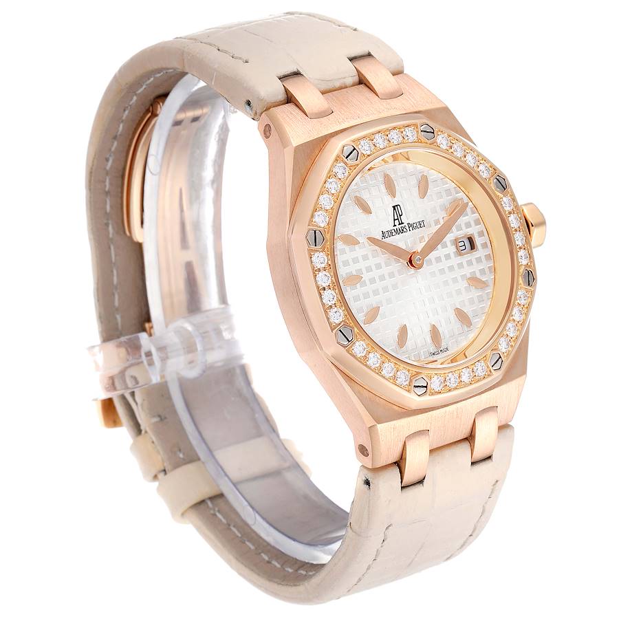 Audemars Piguet Royal Oak 33mm Rose Gold Diamond Ladies Watch 67621OR