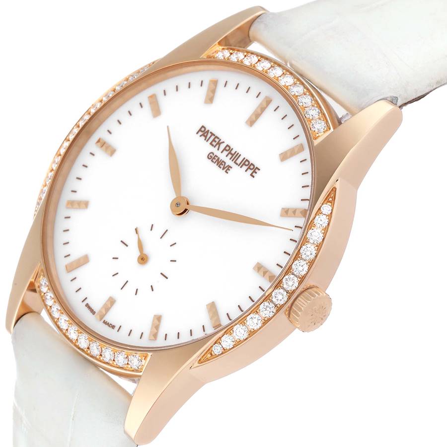 Patek Philippe Calatrava Rose Gold Diamond Ladies Watch 7122