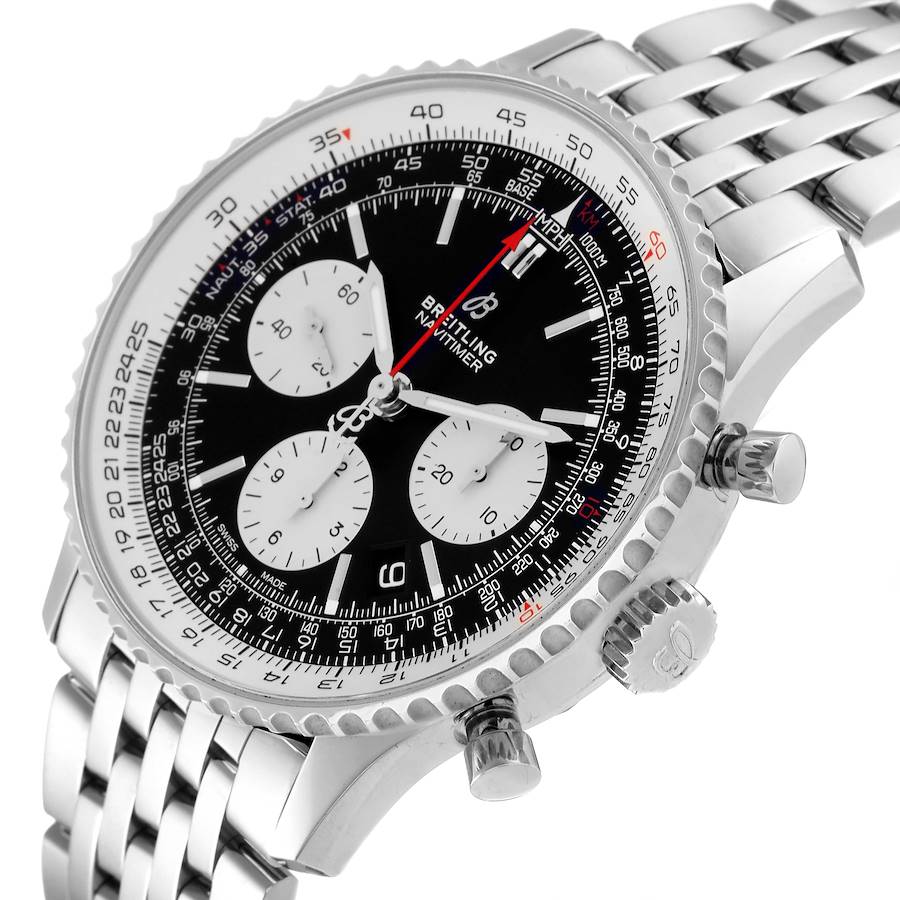 Breitling Navitimer 01 Black Dial Steel Mens Watch AB0121