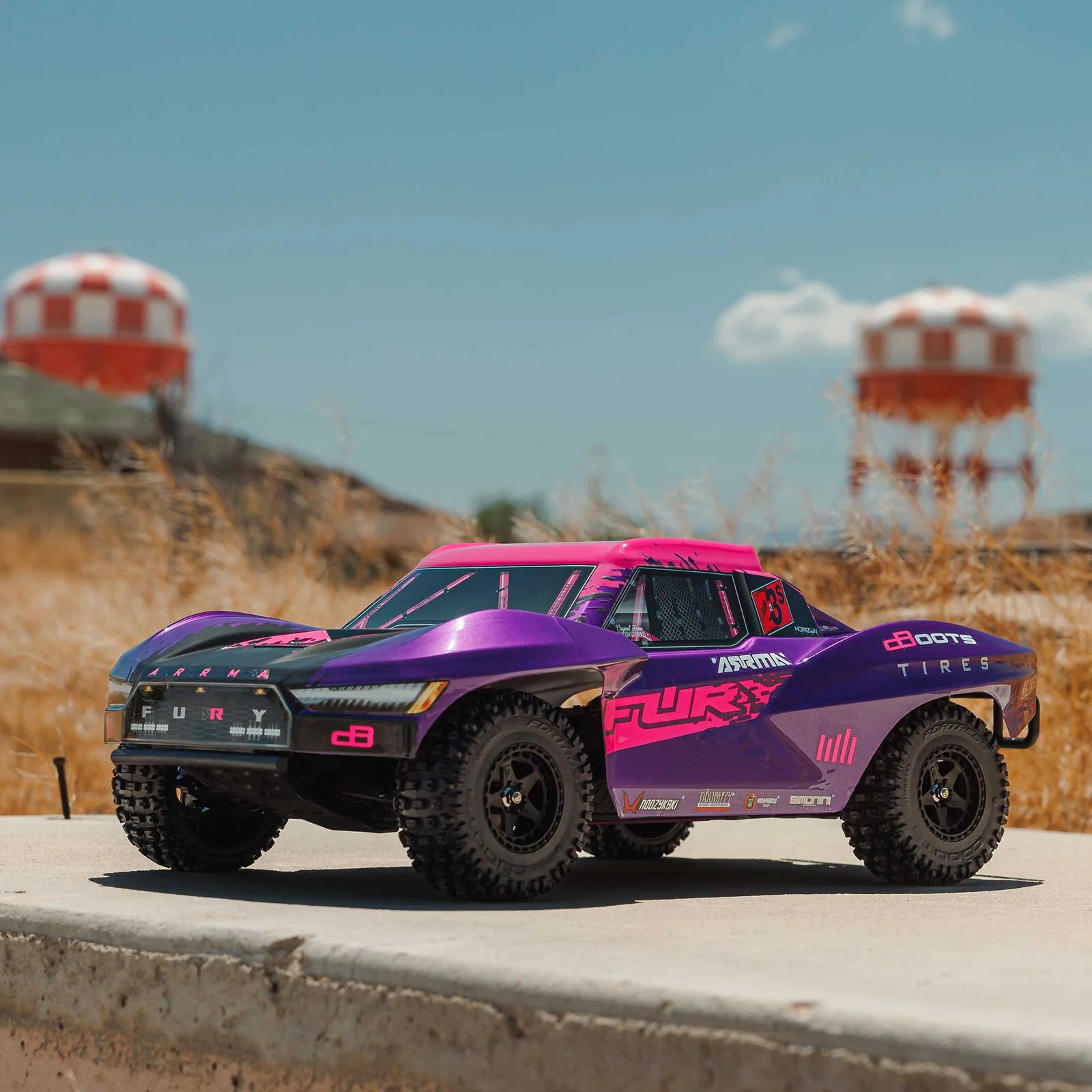 ARRMA 1/10 FURY 2wd 223S BLX Brushless Short Course Truck RTR with DSC, Purple