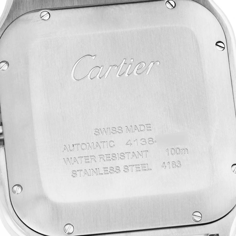 Cartier Santos 100 XL Chronograph Steel Rubber Strap Mens Watch WSSA0017