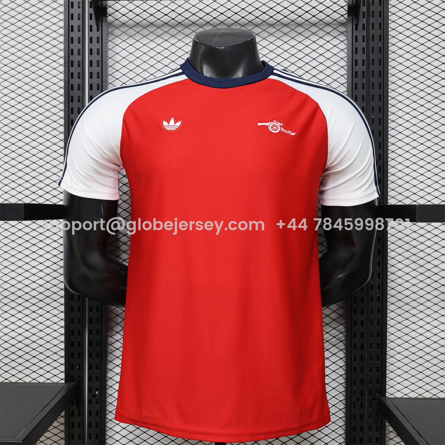 Arsenal 25-26 Red With White Casual Jersey - Player Version