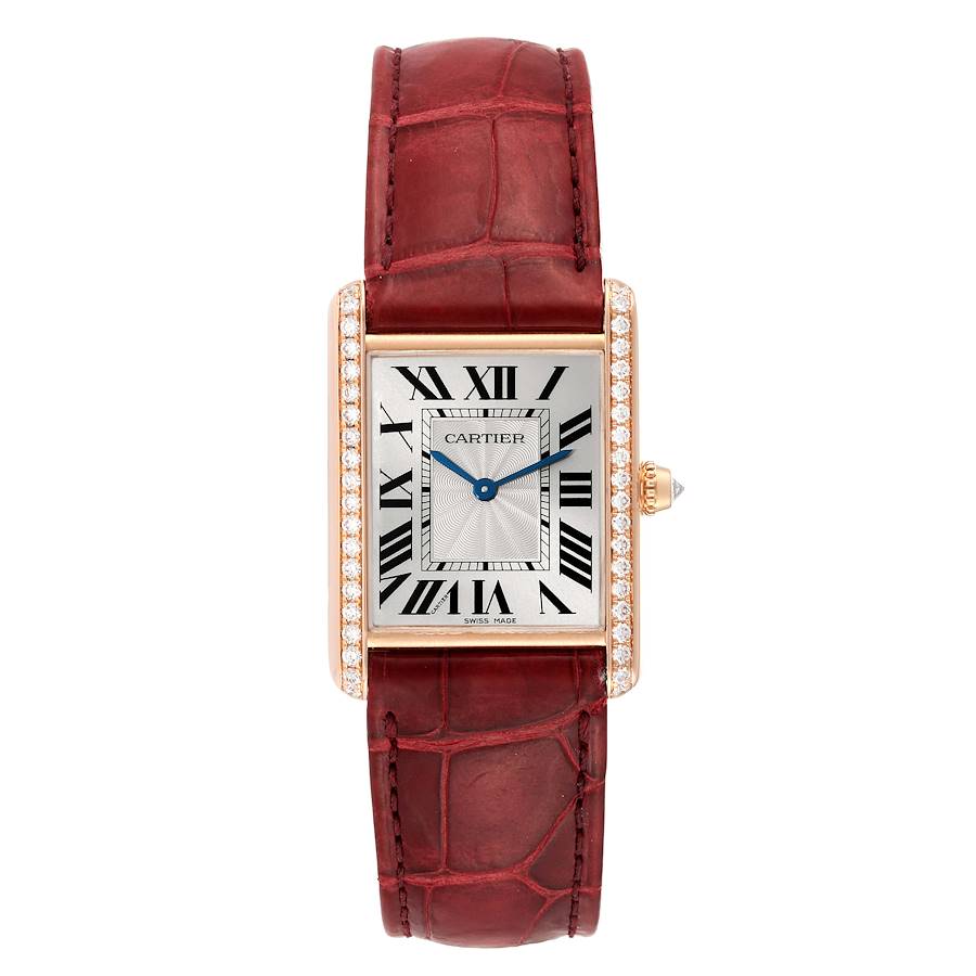 Cartier Tank Louis Rose Gold Diamond Ladies Watch WJTA0014