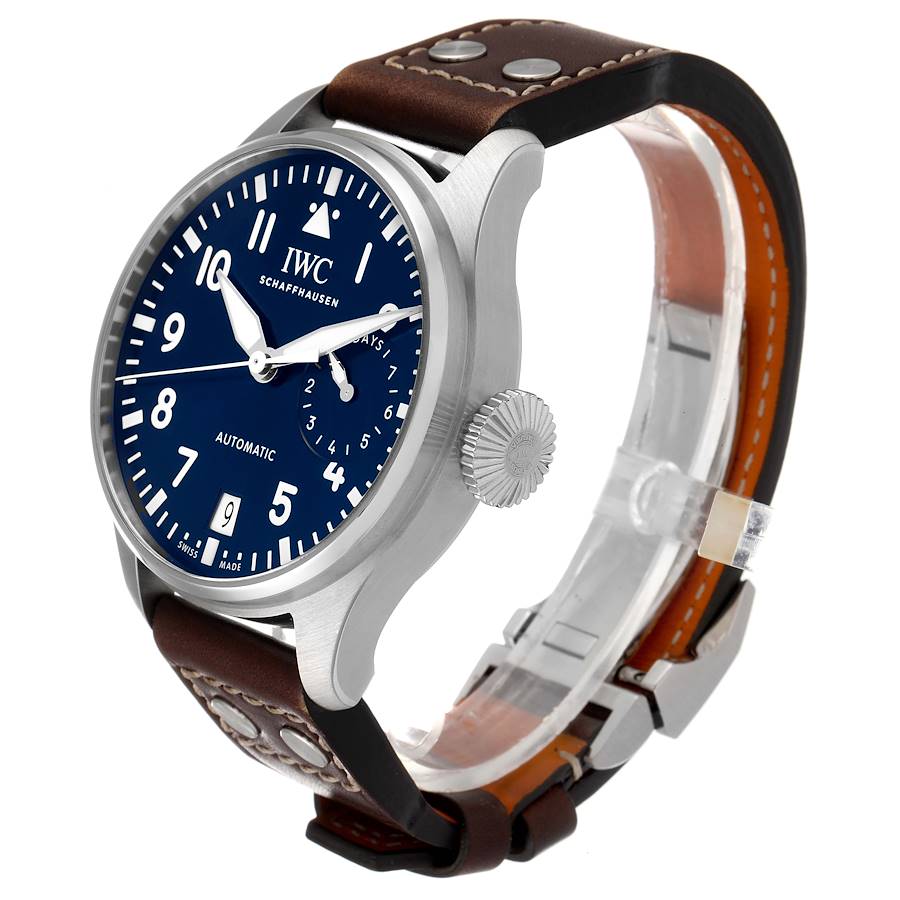 IWC Pilot Le Petit Prince Big Pilots Blue Dial Steel Mens Watch IW500916