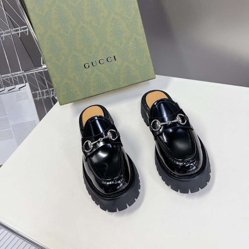 Gucci Women’S Mule With Horsebit Black 764207 Ds800 1000