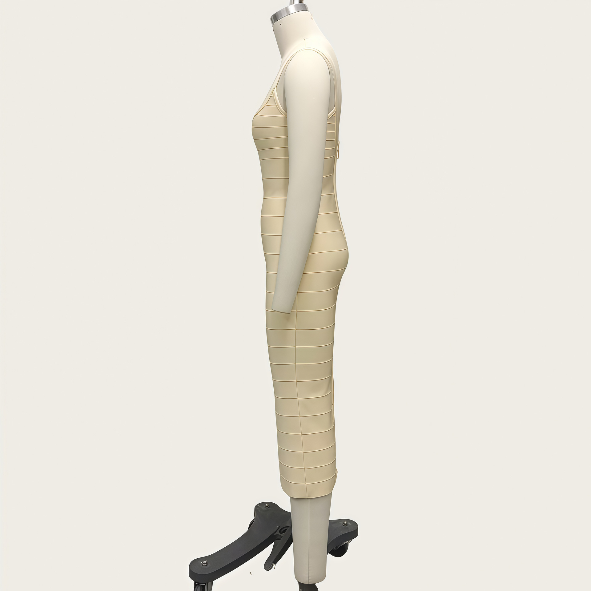 Women U-neck wide-strap sexy bandage skirt