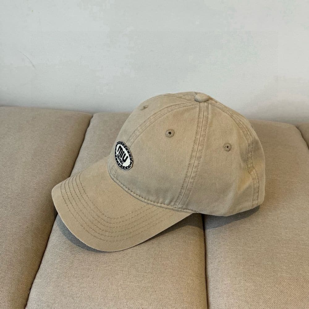 Miumiu Baseball Cap Basic Beige