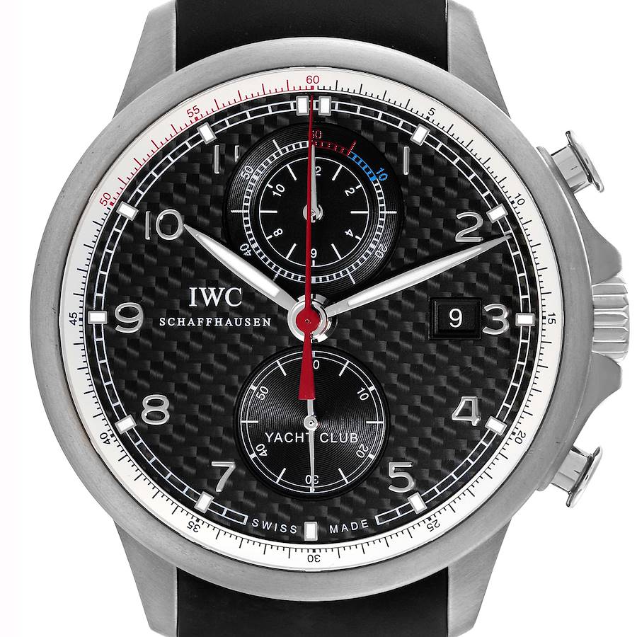 IWC Portuguese Yacht Club Carbon Dial Titanium Mens Watch IW390212