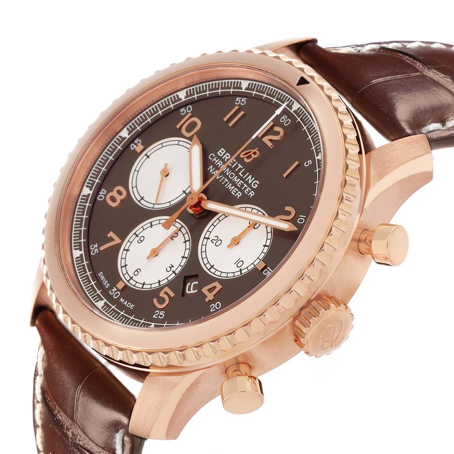 Breitling Navitimer Aviator 8 B01 Rose Gold Mens Watch RB0117