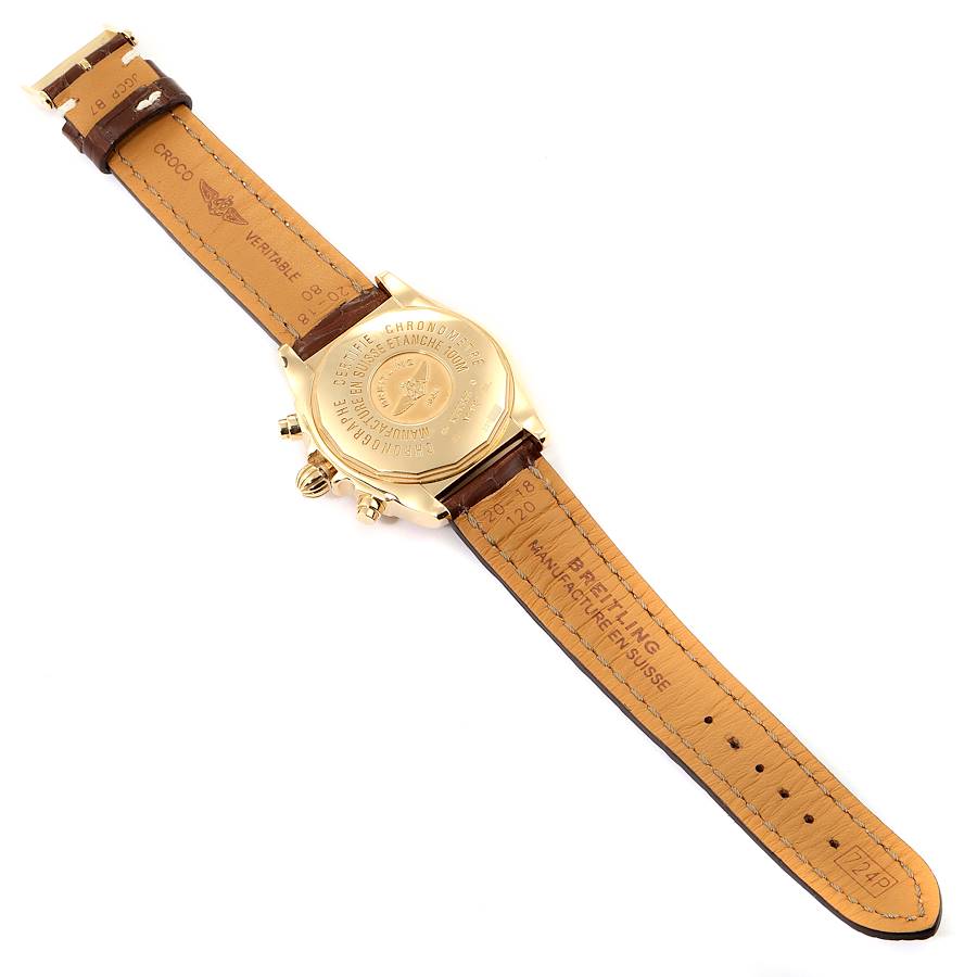 Breitling Windrider Cockpit Yellow Gold Mother of Pearl Mens Watch K13358
