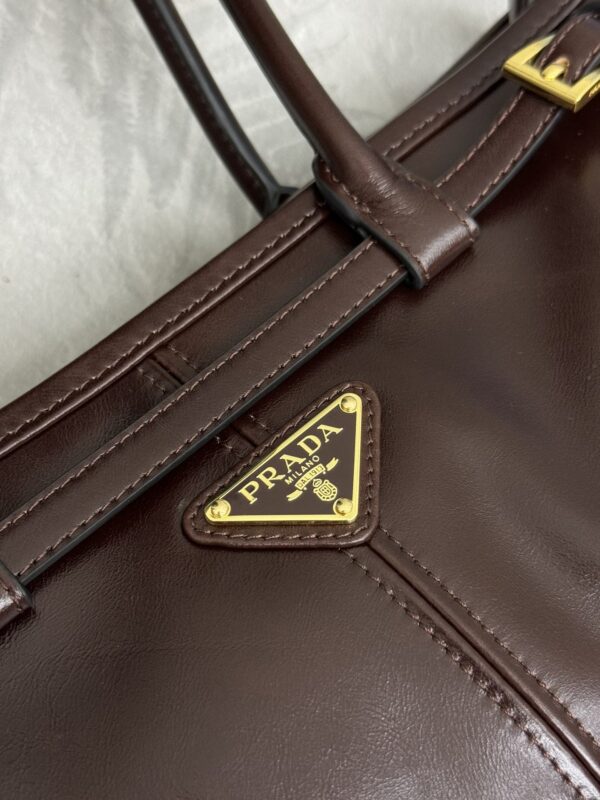 Replica Prada Naplak Patent Brown