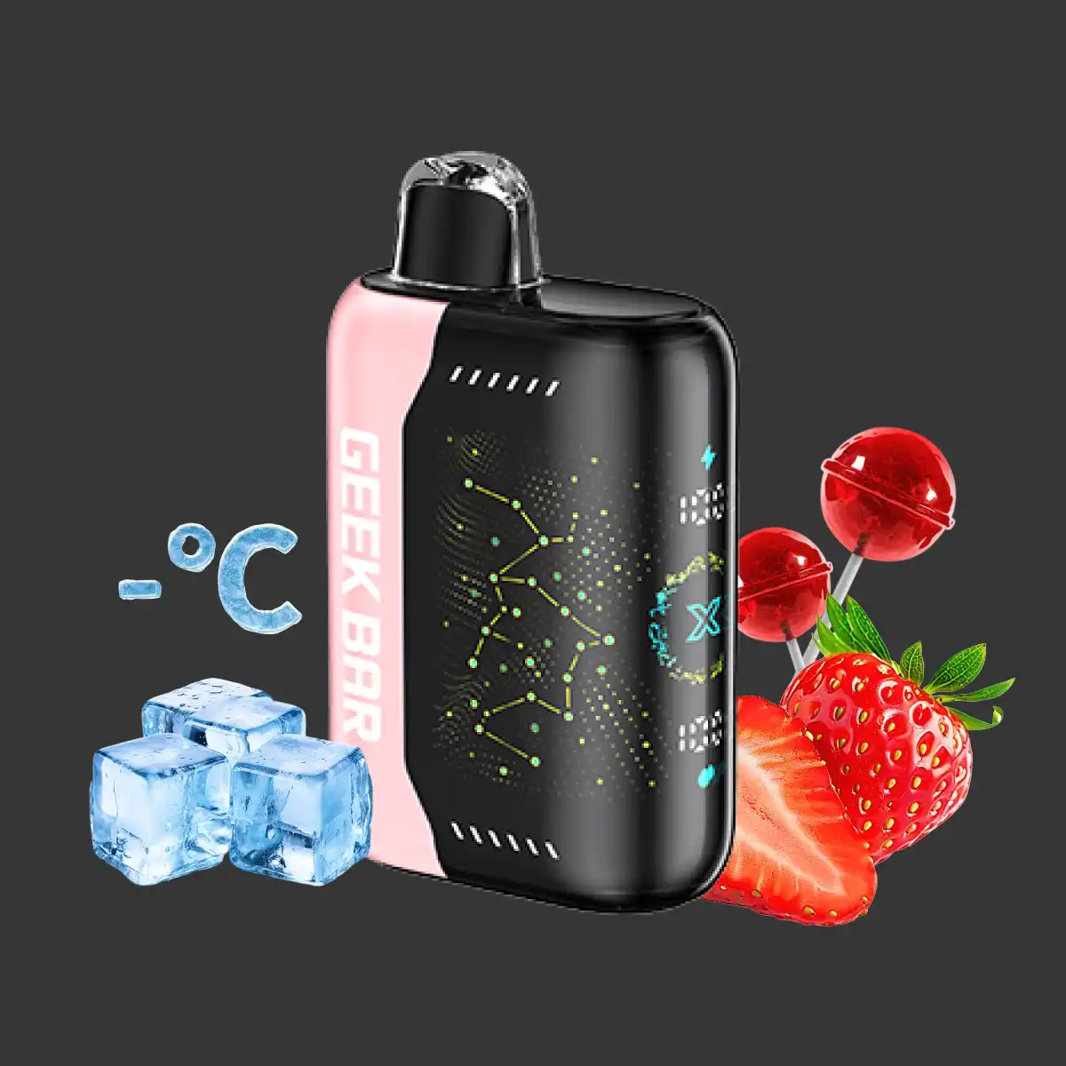 Strawberry B Pop GEEK BAR Pulse X 25K Disposable Vape
