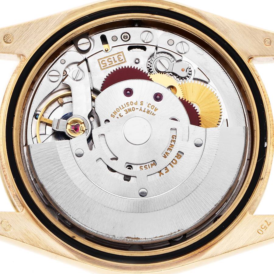 Rolex President Day Date Yellow Gold Mother Of Pearl Diamond Mens Watch 118348