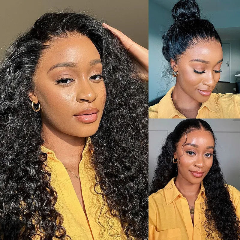 Megalook Bogo Free Deep Wave 360 Lace Front Wig And 5x5 Closure Wig Human Hair With Transparent Lace