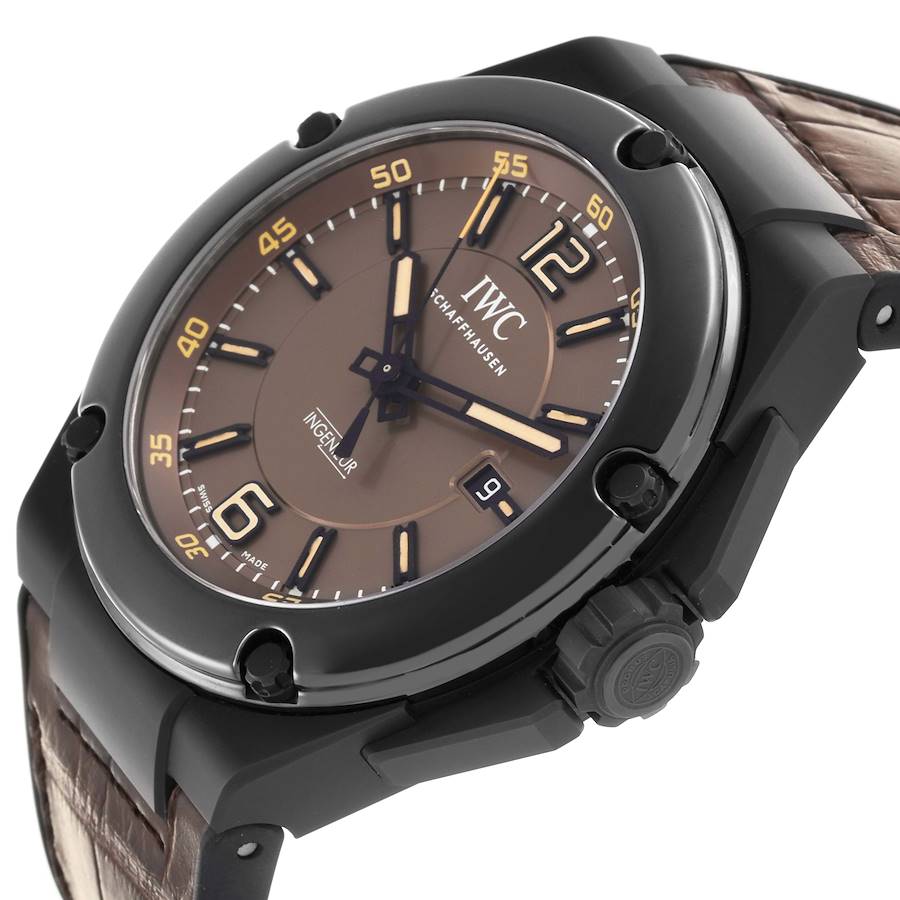IWC Ingenieur AMG Ceramic Black Brown Dial Mens Watch IW322504