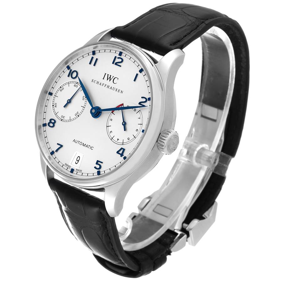 IWC Portuguese Automatic Silver Dial Steel Mens Watch IW500107