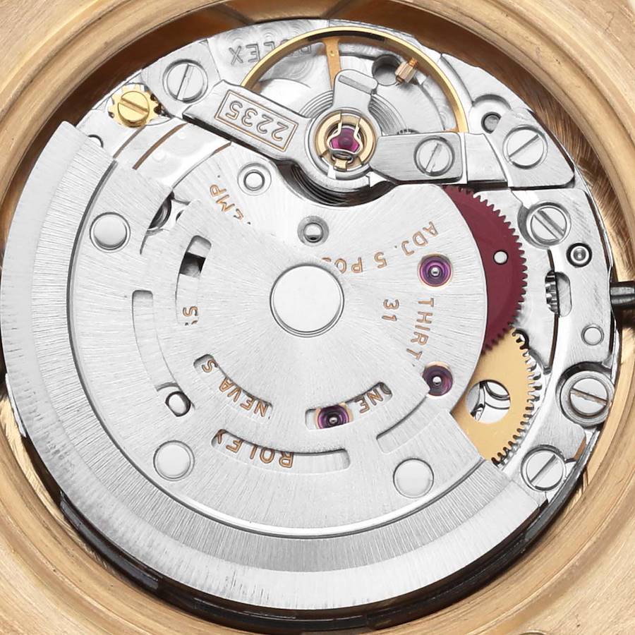 Rolex Pearlmaster Yellow Gold Diamond Dial Bezel Watch 80298