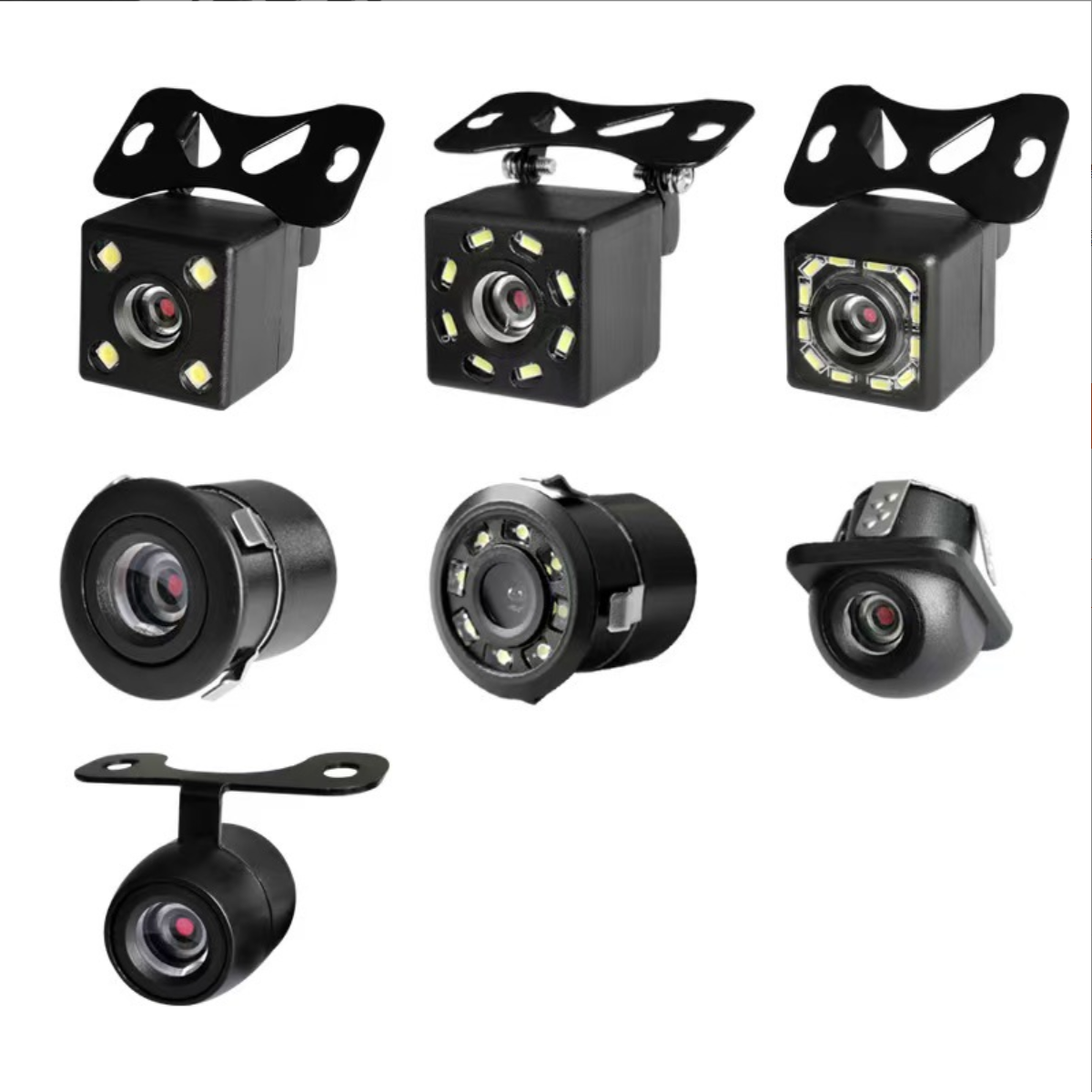 HD Car Rear View Camera, Flush Mount & Bracket Mount Backup Camera