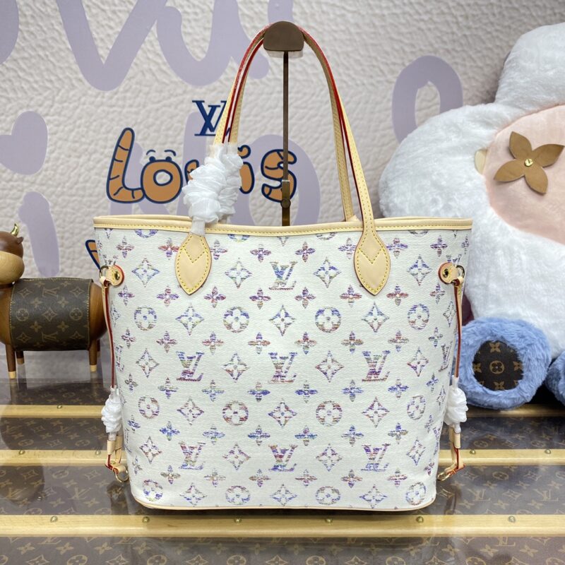 Replica Louis Vuitton Neverfull MM White