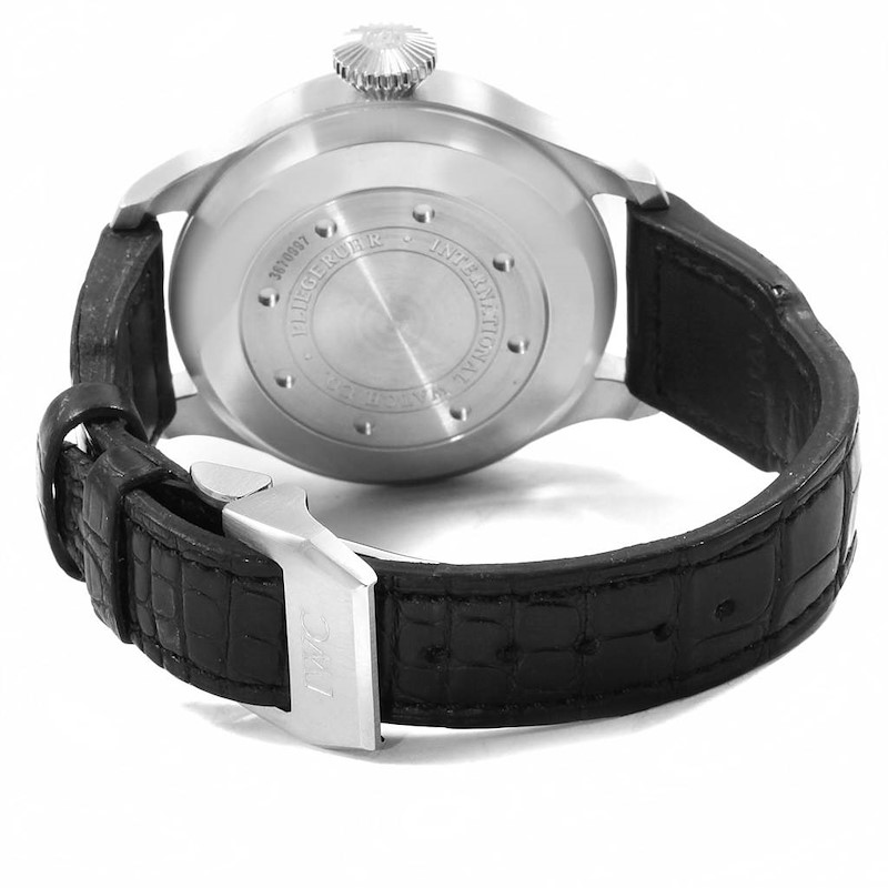 IWC Big Pilot Automatic Stainless Steel Black Dial Mens Watch IW500901