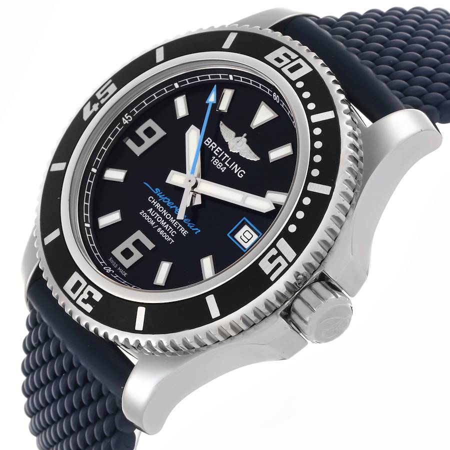 Breitling Aeromarine Superocean 44 Blue Hand Steel Mens Watch A17391