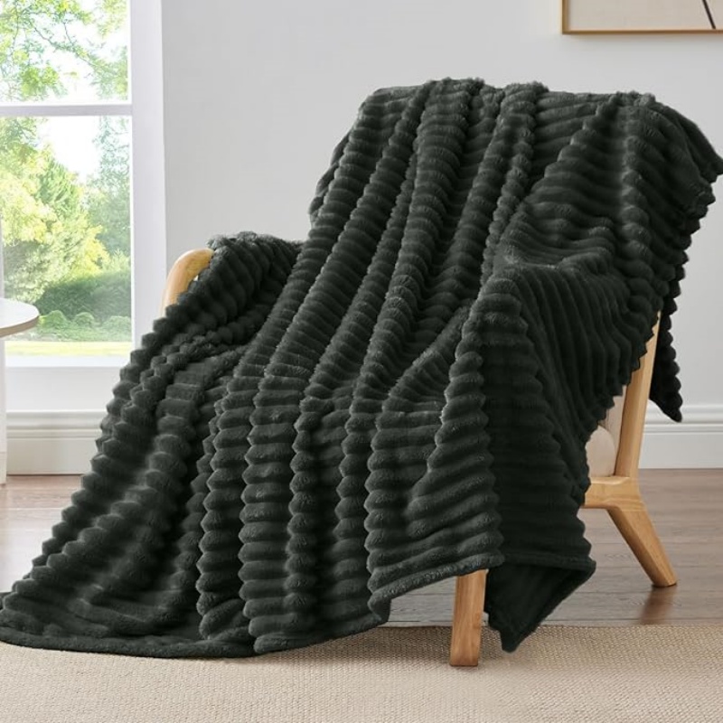 VELVETIER Fleece Throw Blanket for Couch