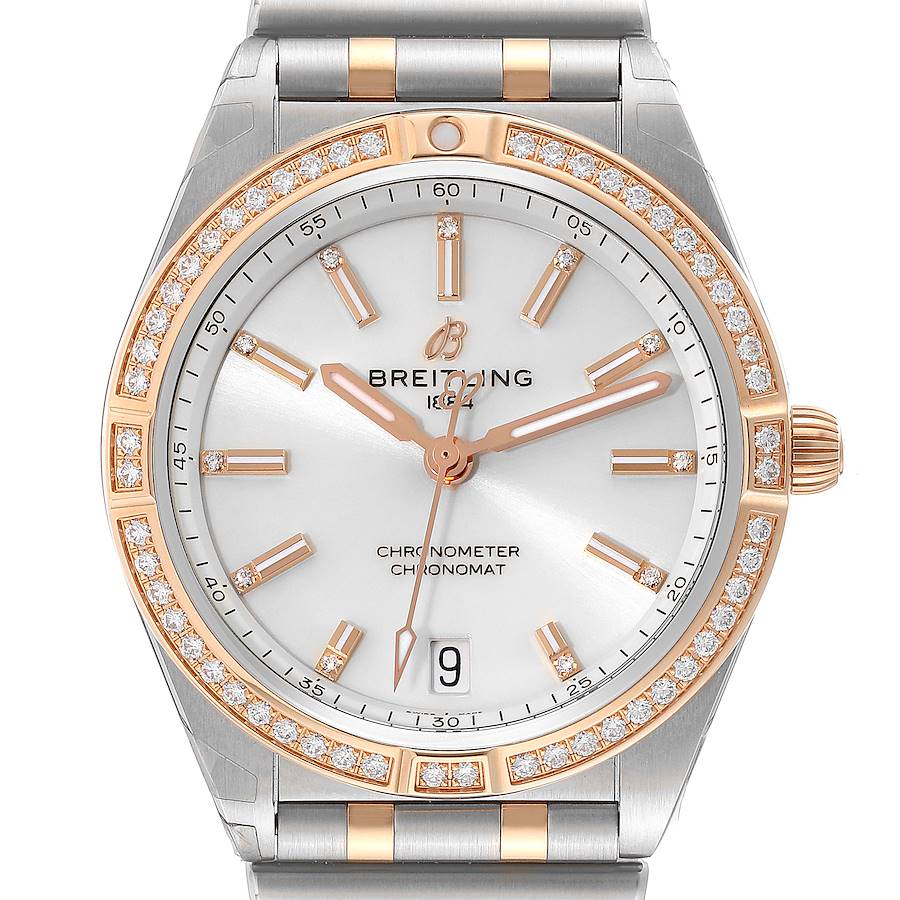 Breitling Chronomat 36 Diamond Dial Steel Rose Gold Ladies Watch U10380