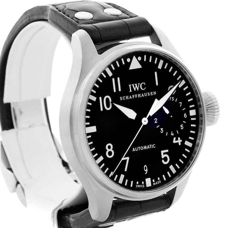 IWC Big Pilot Automatic Stainless Steel Black Dial Mens Watch IW500901