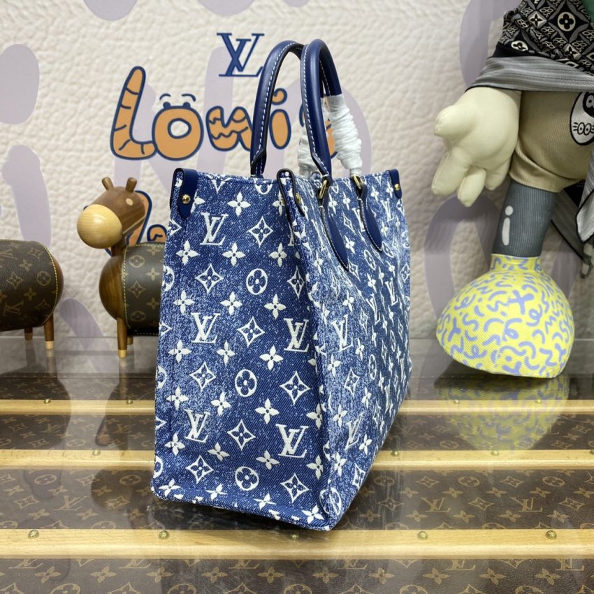 Replica LV Onthego Blue Denim