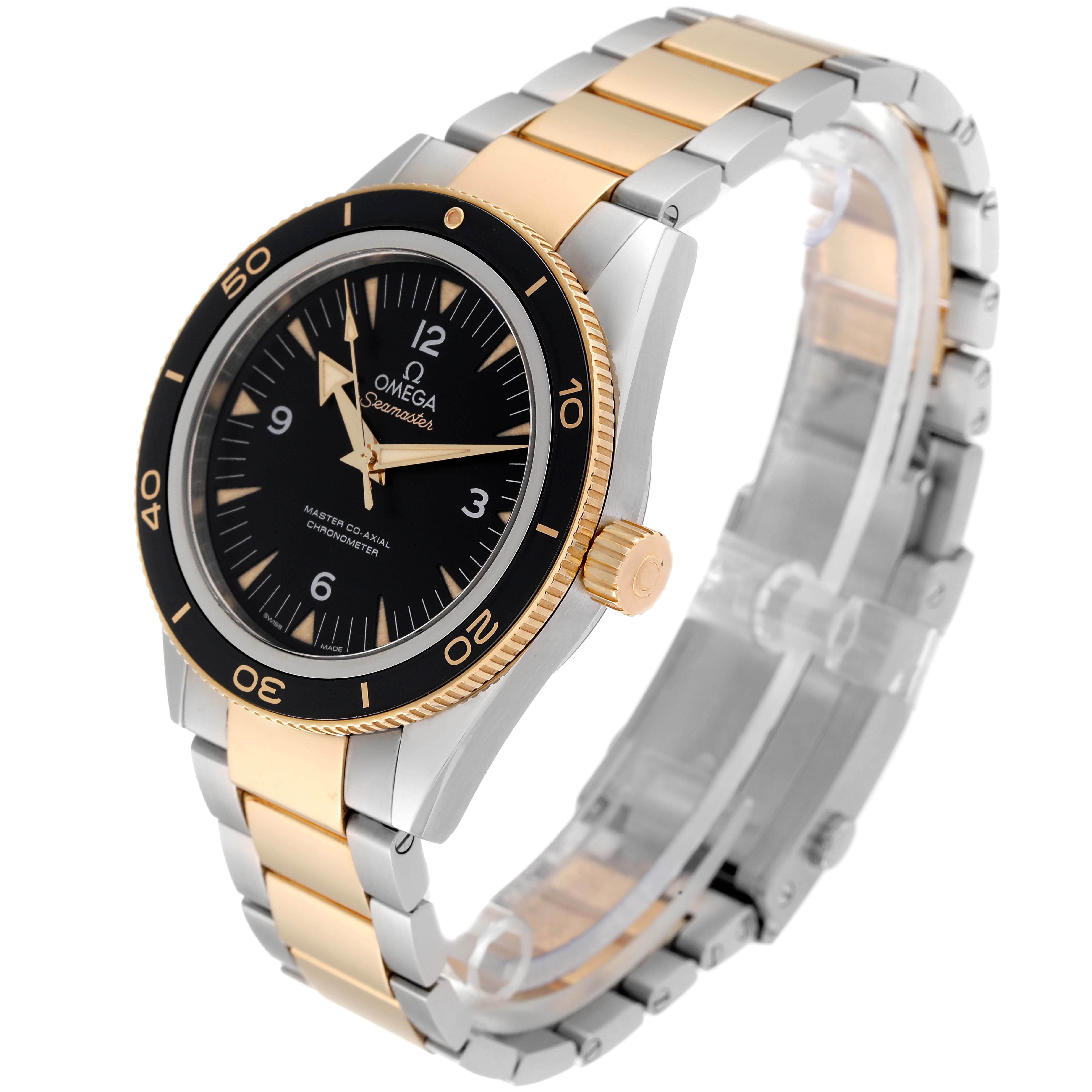 Omega Seamaster 300 Steel Yellow Gold Mens Watch 41.0 MM 233.20.41.21.01.002 Card